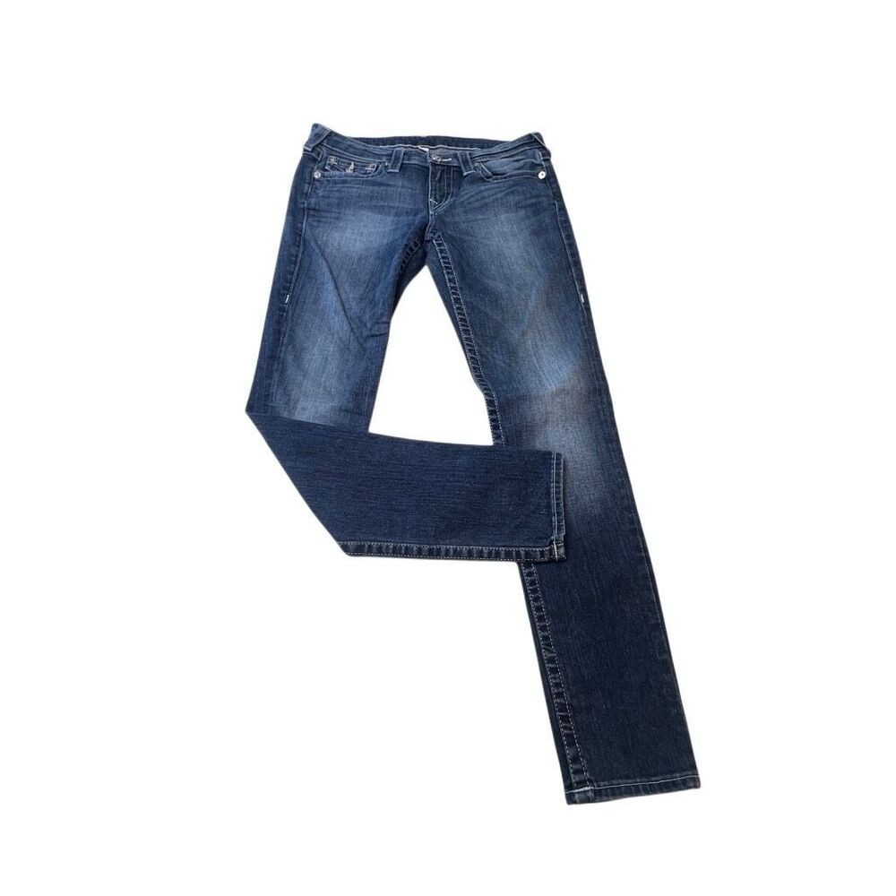 True Religion Women's Skinny W/ Flaps Stretch Denim Jeans Island Song Size 30